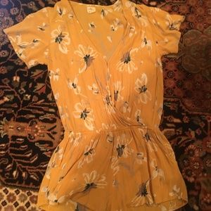 Yellow Romper with Flowers